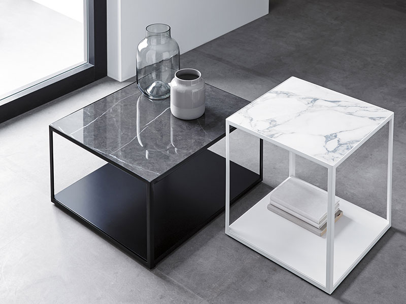 Photo de deux Tables de salon Daem au design contemporain de chez Mobenia