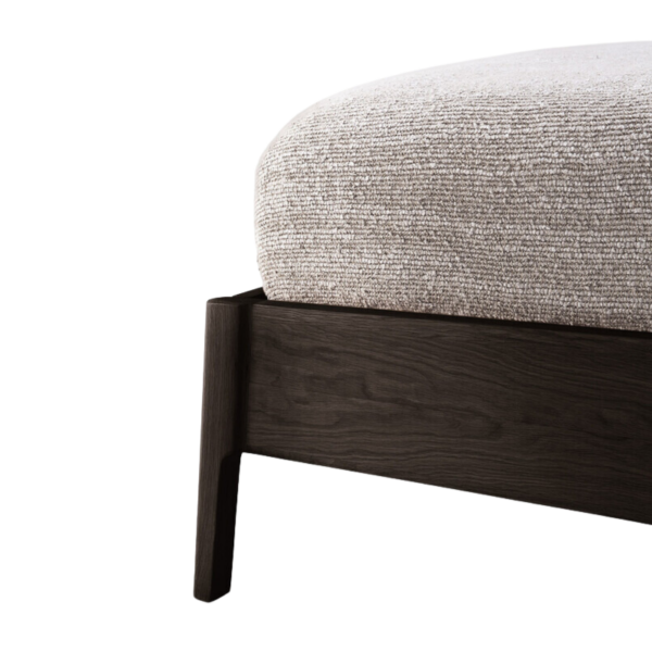 lit air ethnicraft en bois massif design fin pieds et tête de lit simple