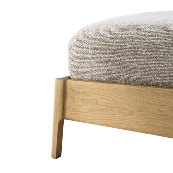 lit air ethnicraft en bois massif design fin pieds et tete de lit simple