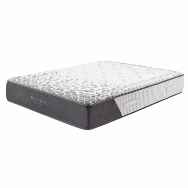 matelas Indiana, double ressort, soja, extérieur naturel, confort très doux, indépendance de couchage, respirabilité élevée, microperforation des ressorts