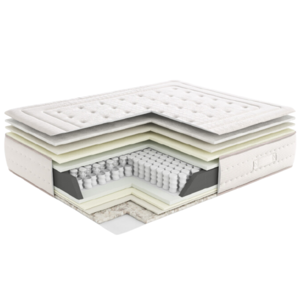 matelas nature Athenea, confort moyen, système Multipro Essential 1800, double face, soutien équilibré, poids moyen, sommeil sur le côté.