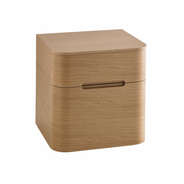 table de chevet surf mobenia élégante avec l’intemporalité de la courbe en bois