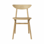 chaise eye chêne huilée massif pieds angulaires jointure invisible dossier incurvé design élégant unique