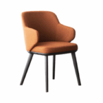 chaise foyer calligaris confort détente coque enveloppante assise souple élégant pieds coniques avec accoudoirs