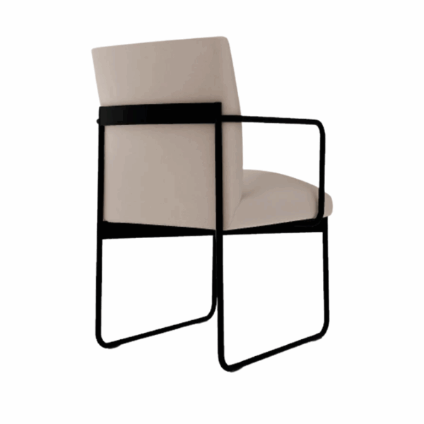 chaise gala design confort lignes douces et harmonieuses rembourrage pieds métal