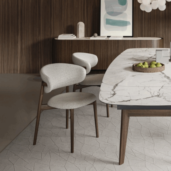 chaise oleandro calligaris confort assise souple structure en bois détaillée design scandinave