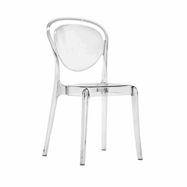 chaise parisienne calligaris ligne légère en polycarbone résistant empilable design contemporain classique