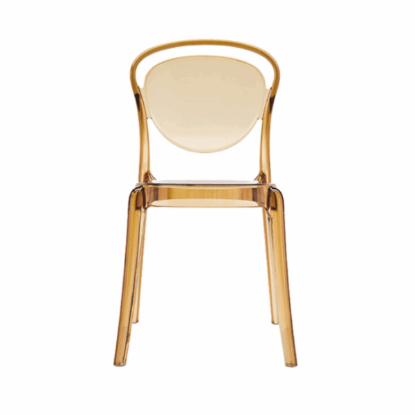 chaise parisienne calligaris ligne légère en polycarbone résistant empilable design contemporain classique