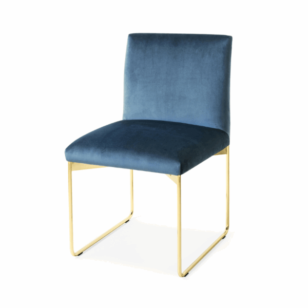 chaise gala design confort ligne douce chaleureuse cuir ou tissus rembourrage sangle pieds en métal