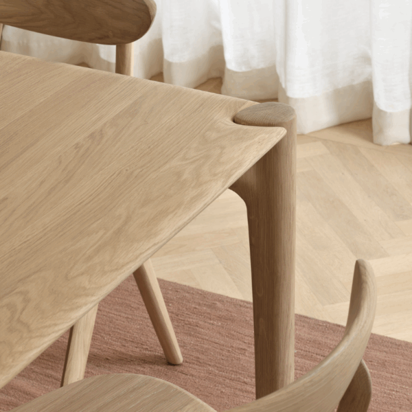 table de repas pi ethnicraft chene massif finition huilée fabrication artisanale design scandinave