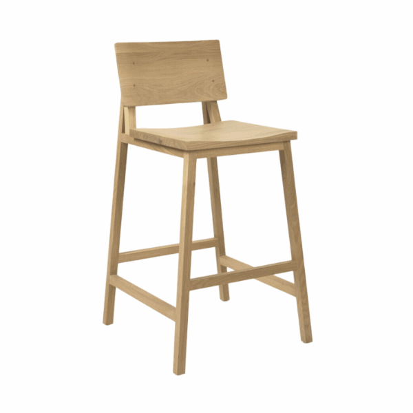 tabouret N3 ethnicraft chêne massif design scandinave ligne ergonomique