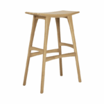 tabouret osso ethnicraft chêne massif vernis style élégant fonctionnele et confortable design