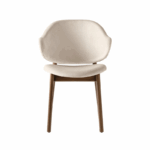 chaise holly calligaris en tissus 4 pieds en bois aspect chaleureux design scandinave