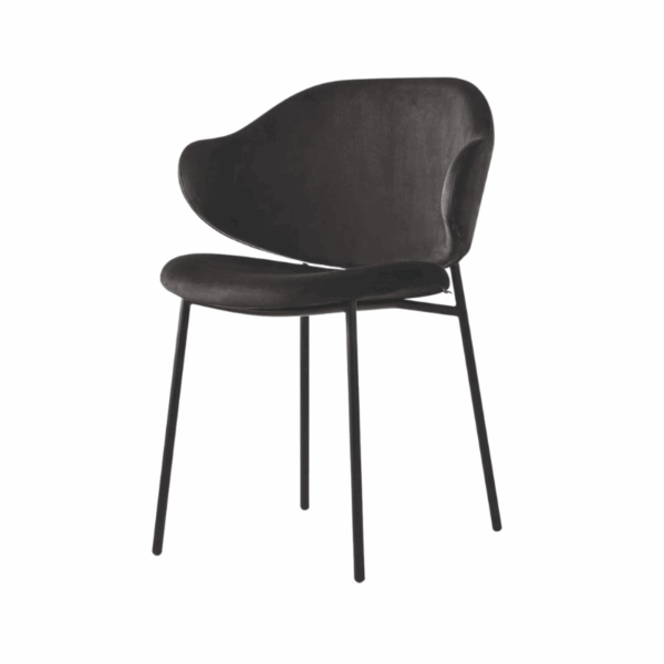 chaise holly calligaris en tissus pied métal fin design léger aspect minimaliste moderne