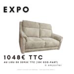 Canapé 2 places fixe MEMPHIS